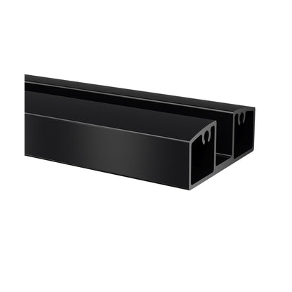 Q-railing stiklo profilis apatinis  EASY ALU 55x25 mm 5000 mm MOD 5952 aliuminis, juoda RAL 9005