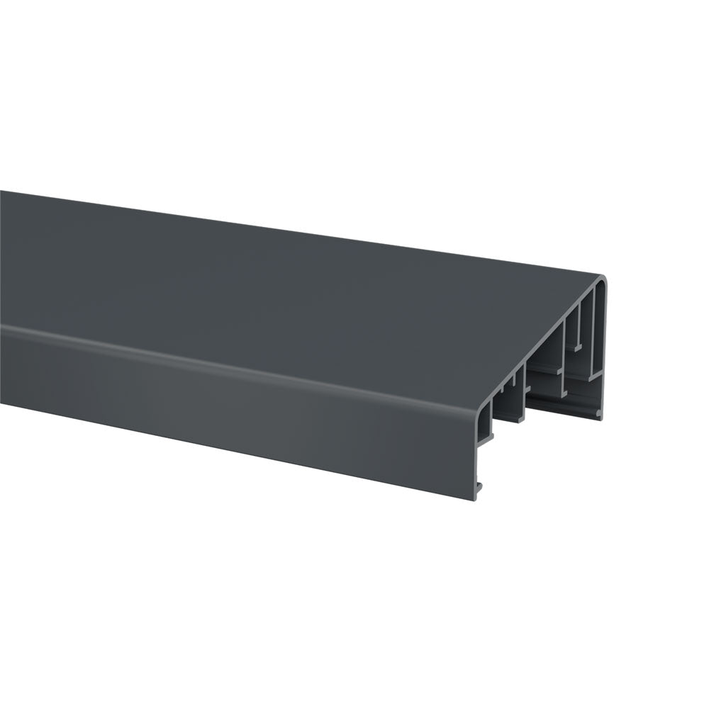 Q-railing porankis 70x39 mm „click-in“ 15° kairys Easy Alu aliuminis, antracito pilka RAL 7016