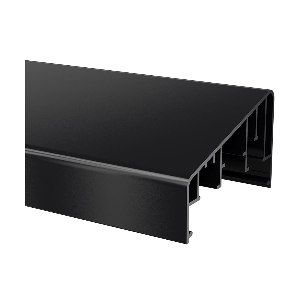 Q-railing porankis 70x39 mm „click-in“ 15° kairys Easy Alu aliuminis, juoda RAL 9005