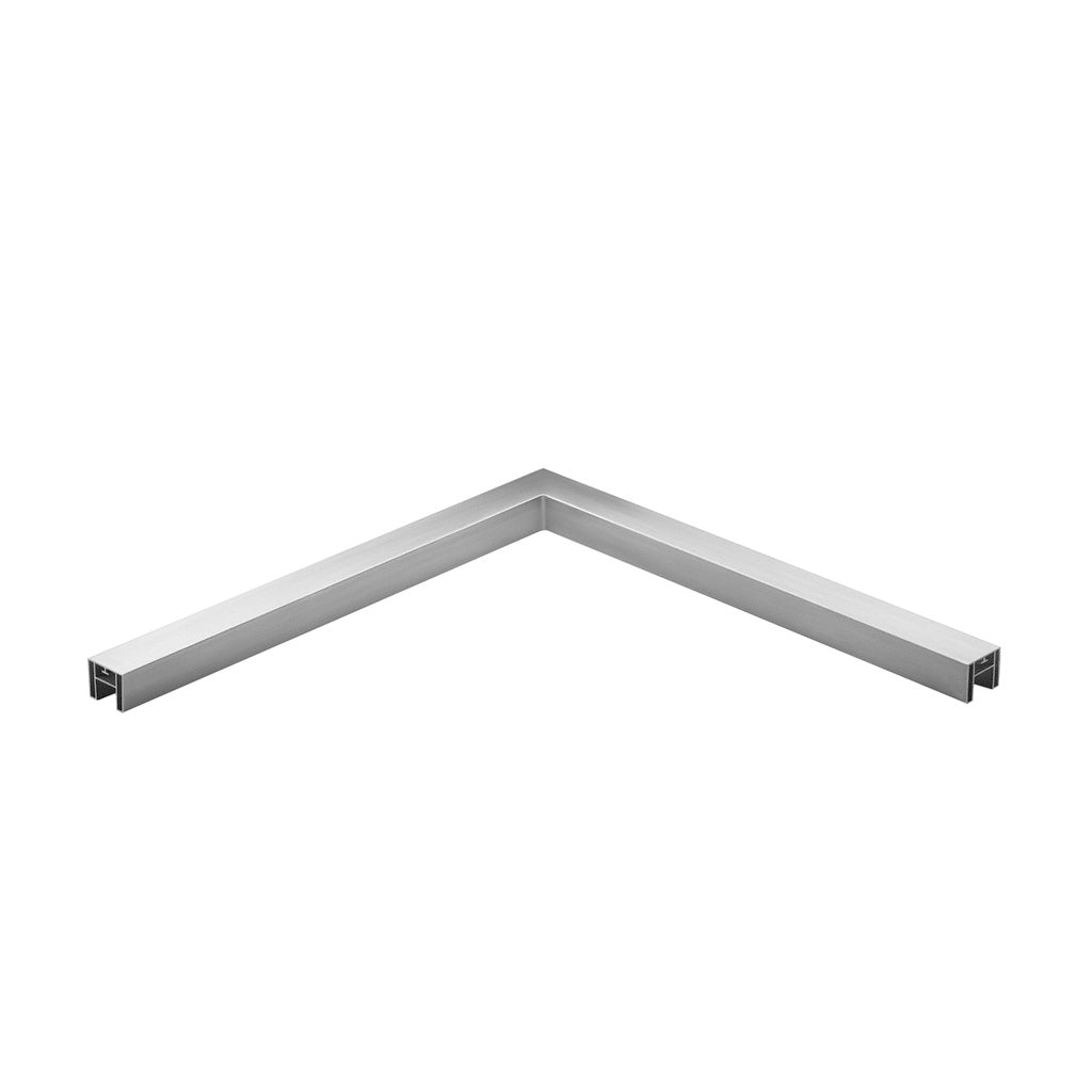Q-railing Porankio ant stiklo 40x40 kampas 90° MOD 6324 anod. aliuminis, ner. plieno išvaizda (brushed anodised)