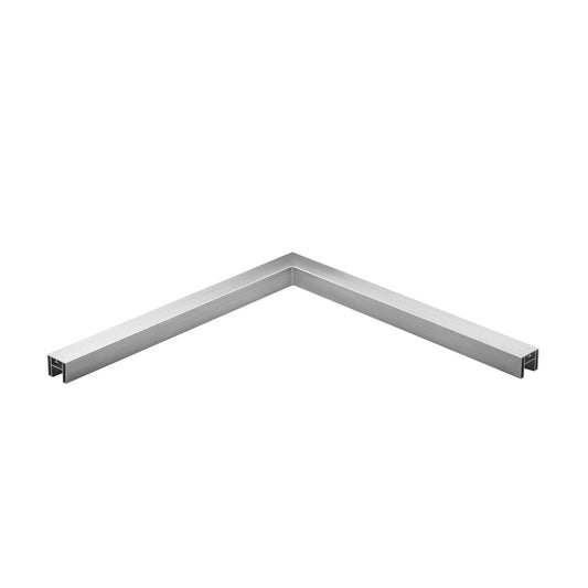 Q-railing Porankio ant stiklo 40x40 kampas 90° MOD 6324 anod. aliuminis, ner. plieno išvaizda (brushed anodised)