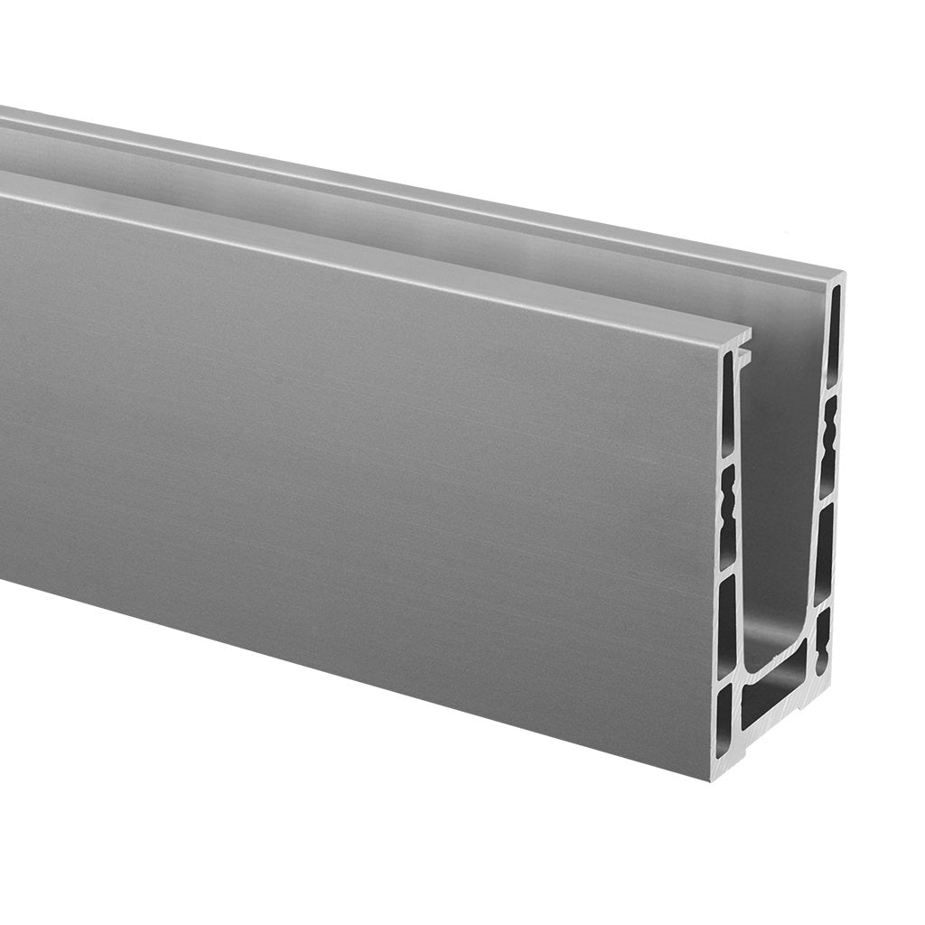 Q-railing EASY GLASS UP Top Mount profilis MOD 6610 ilgis: 5000 mm, su skylėmis, aliuminis, be paviršiaus apdirbimo