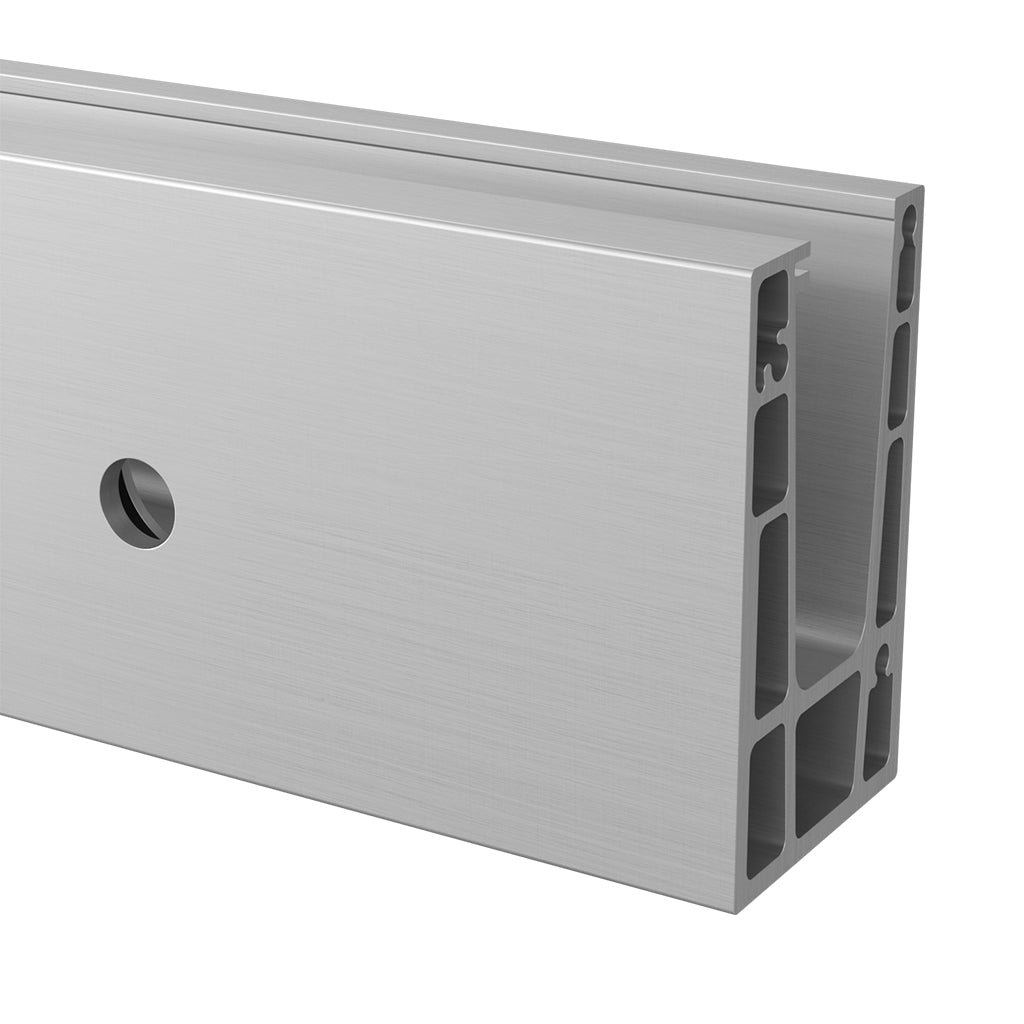 Q-railing EASY GLASS UP Fascia Mount profilis MOD 6620 L=5000 mm, aliuminis, be paviršiaus apdirbimo, with holes