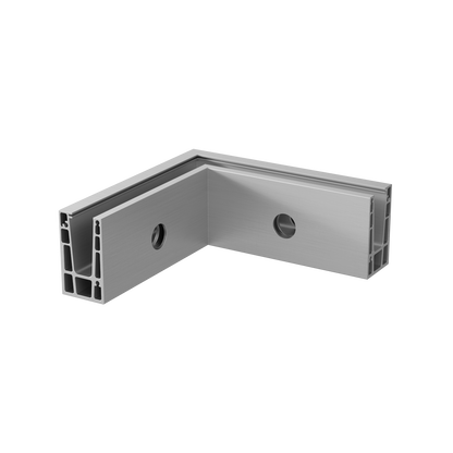 Q-railing EASY GLASS UP Fascia Mount profilio kampas MOD 6621 vidinis kampas, ner. plieno išvaizda (brushed, anodised), anodized