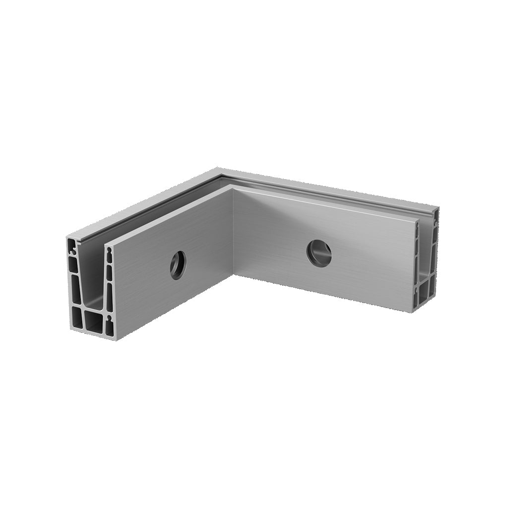 Q-railing EASY GLASS UP Fascia Mount profilio kampas MOD 6621 vidinis kampas, ner. plieno išvaizda (brushed, anodised), anodized