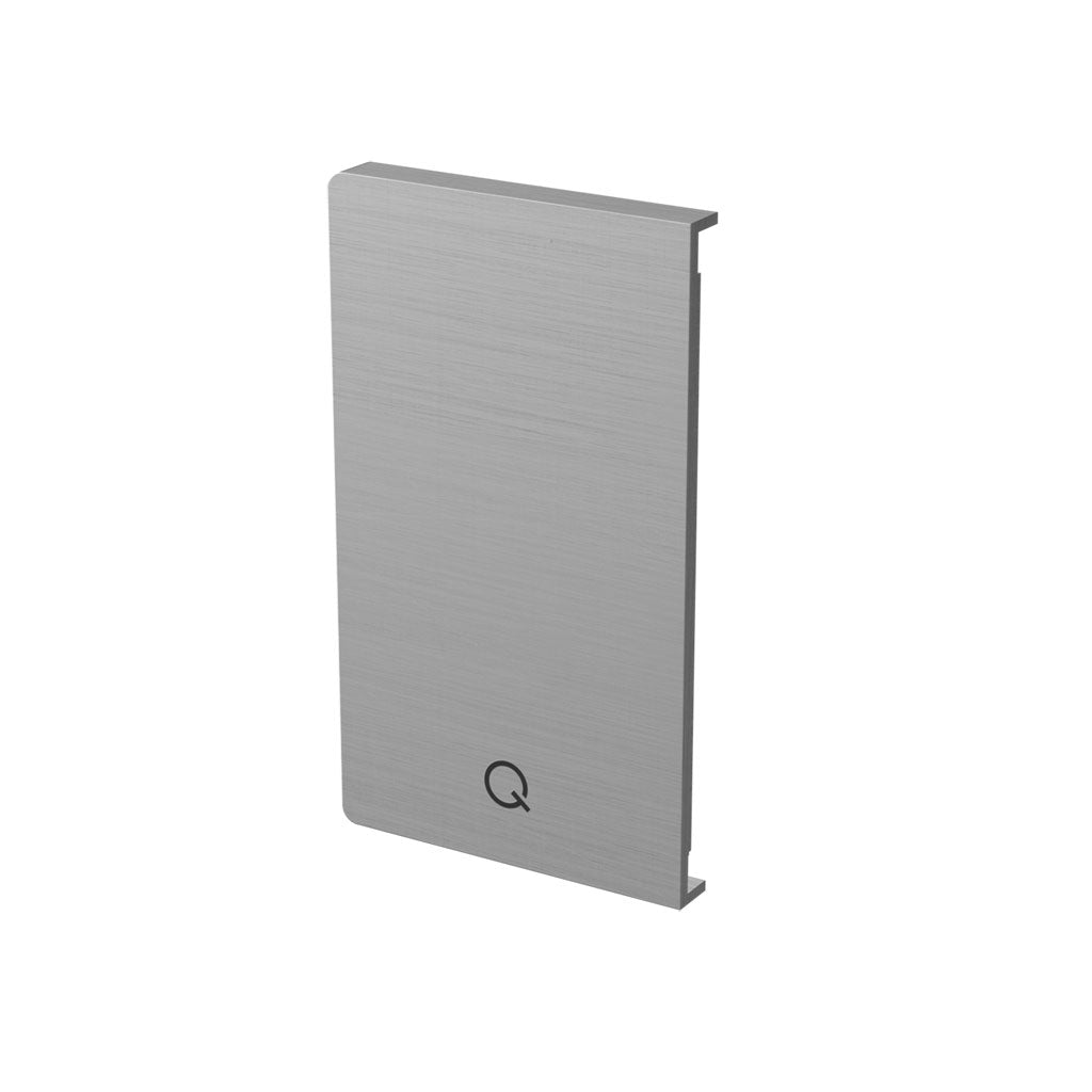 Q-railing EASY GLASS UP Fascia Mount profilio aklė MOD 6622 dešinė, aliuminis, be paviršiaus apdirbimo