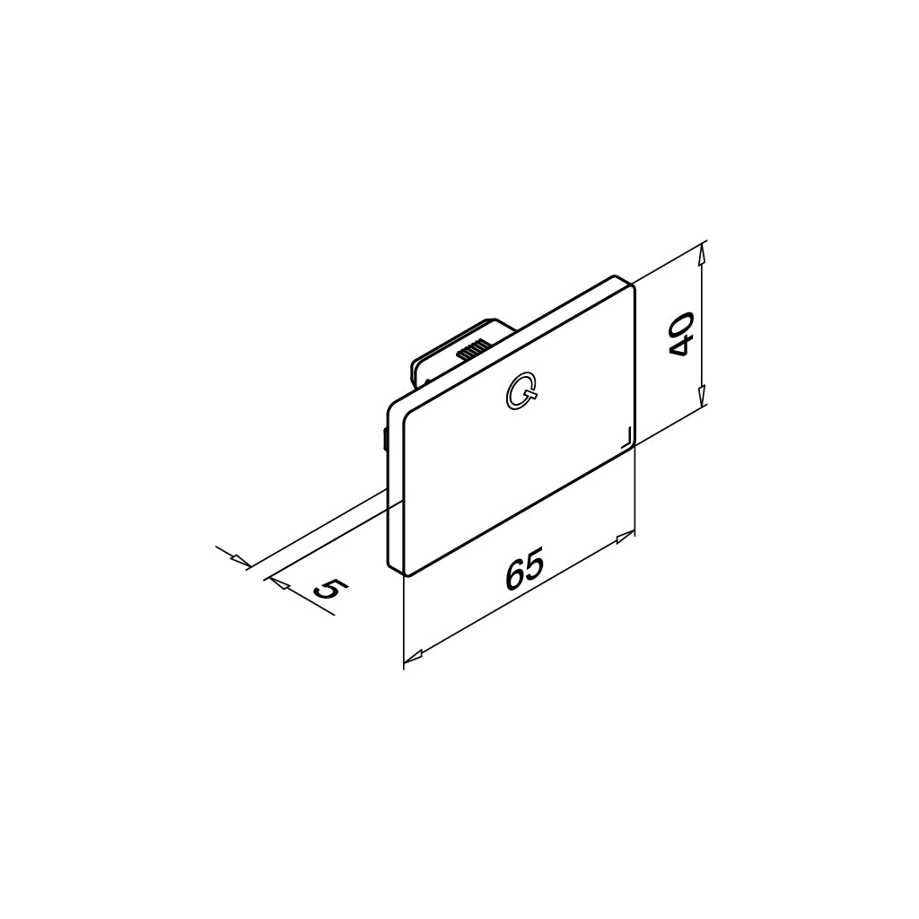 Q-railing Porankio ant stiklo 65x40 aklė MOD 6734 aliuminis aliuminis, pav. anoduotas, matinė sidabro spalva
