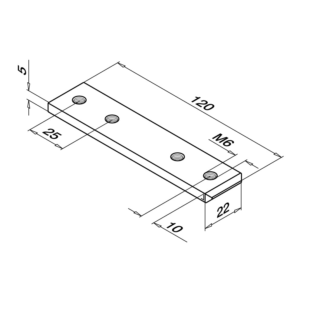Q-railing Porankio ant stiklo / LED porankio sujungimas 180° MOD 6795