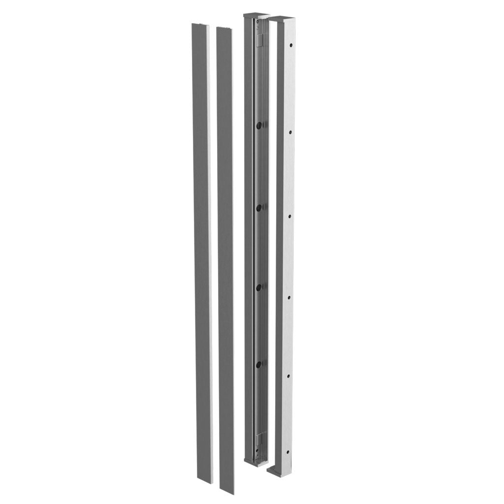 Q-railing Prancūziško balkono profiliai View (montuojami angoje) MOD 6839 2x1100 mm, su skylėmis, aliuminis, pav. be apdirbimo (mill finish)