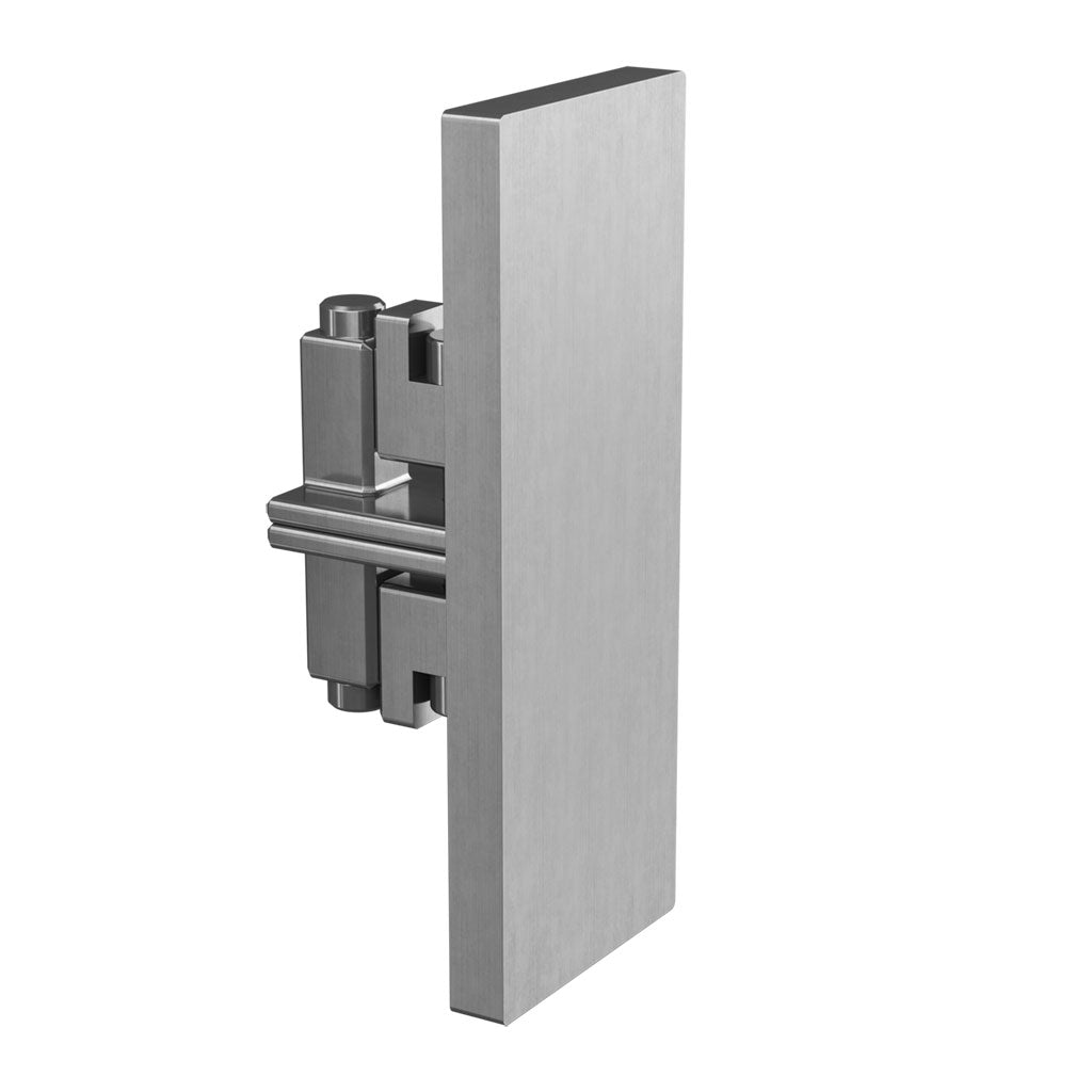 Q-railing Prancūziško balkono vidurinio profilio View aklė MOD 6842 apatinė, anod. aliuminis, ner. plieno išvaizda (brushed anodised)