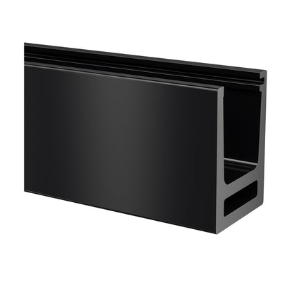 Q-railing EASY GLASS HYBRID Top Mount profilis MOD 6910 ilgis: 5000 mm, aliuminis, pav. juodas (RAL 9005, textured surface, single layer)