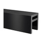 Q-railing EASY GLASS HYBRID porankis ant stiklo 33x39 MOD 6911 aliuminis, pav. juodas (RAL 9005, textured surface, single layer)