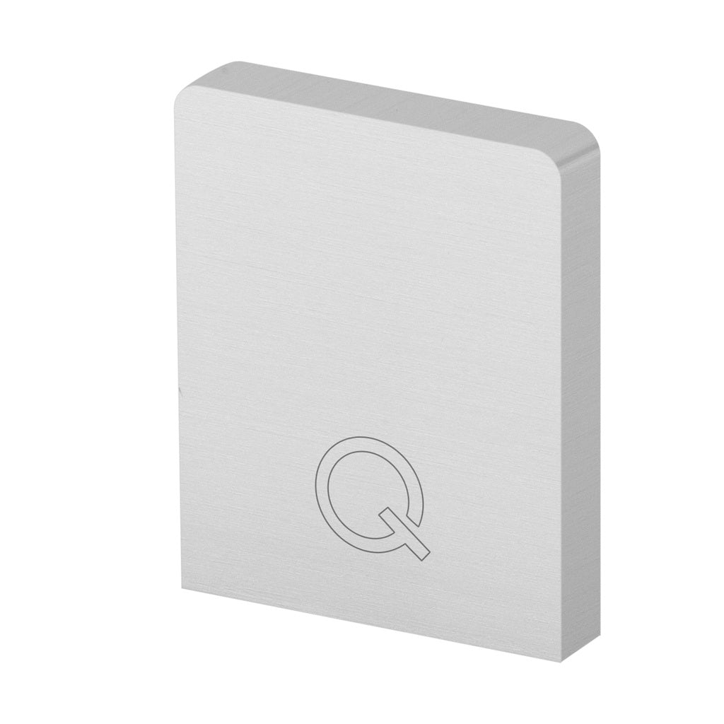Q-railing EASY GLASS HYBRID Top Mount profilio aklė MOD 6912 tinka kairei ir dešinei pusėms, pav. anoduotas, matinė sidabro spalva