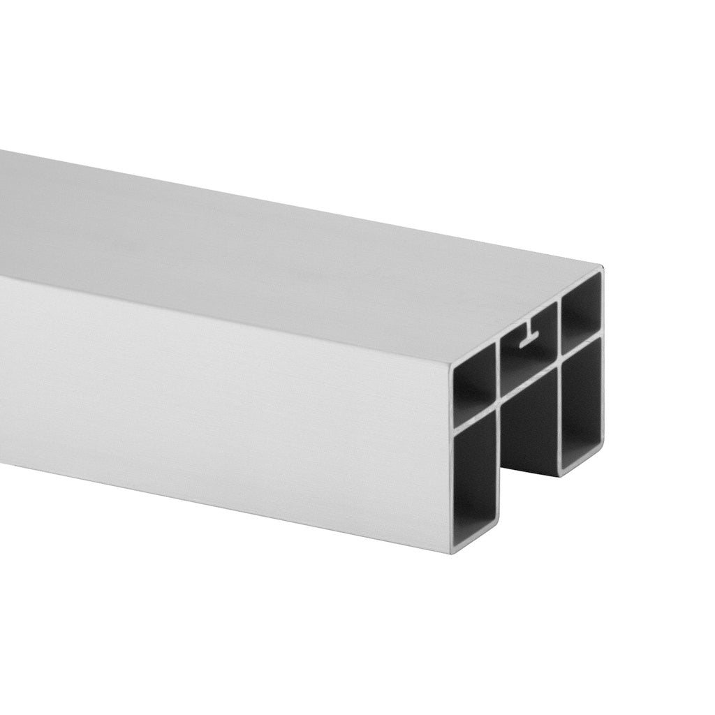 Q-railing EASY GLASS porankis ant stiklo 65x40 MOD 6924 aliuminis, be paviršiaus apdirbimo