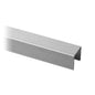 Q-railing U profilis ant stiklo MOD 6944 21.52 mm stiklas, anod. aliuminis, ner. plieno išvaizda (brushed anodised)