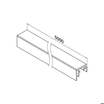 Q-railing EASY GLASS privedimo aliuminio profilis MOD 6970