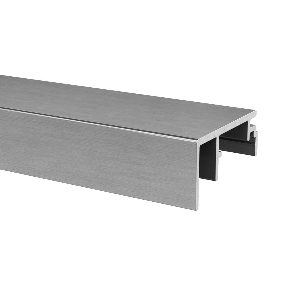 Q-railing EASY GLASS STRONG Fascia Mount privedimo profilis MOD 6977 ilgis: 5000 mm, U plotis: 10 mm, aliuminis, be paviršiaus apdirbimo