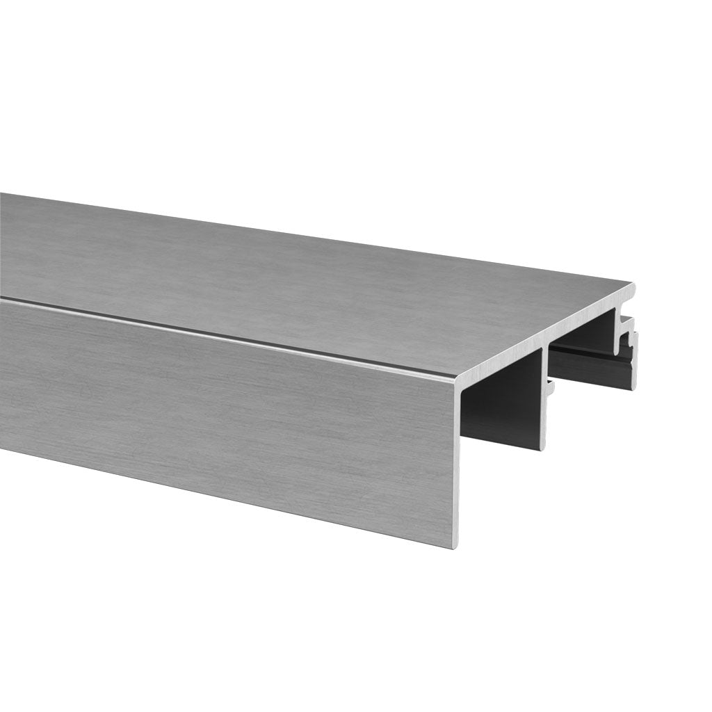 Q-railing EASY GLASS STRONG Fascia Mount privedimo profilis MOD 6977 ilgis: 5000 mm, U plotis: 20 mm, aliuminis, be paviršiaus apdirbimo