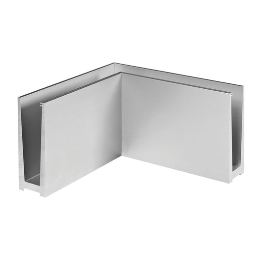 Q-railing EASY GLASS SLIM Top Mount profilio kampas MOD 8011 vidinis kampas, ner. plieno išvaizda (brushed, anodised)
