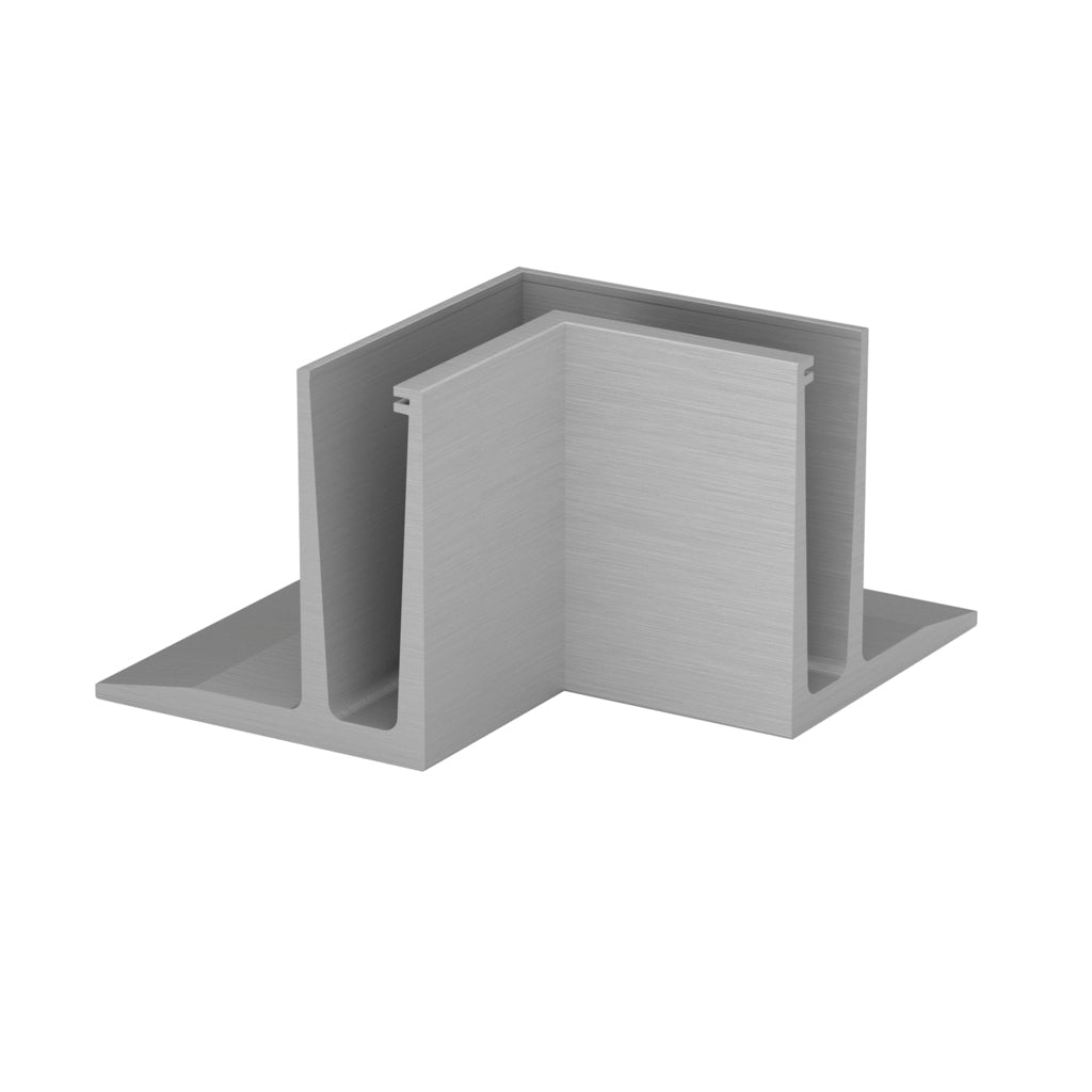 Q-railing EASY GLASS SLIM F Top Mount profilio kampas MOD 8021 vidinis kampas, ner. plieno išvaizda (brushed, anodised)