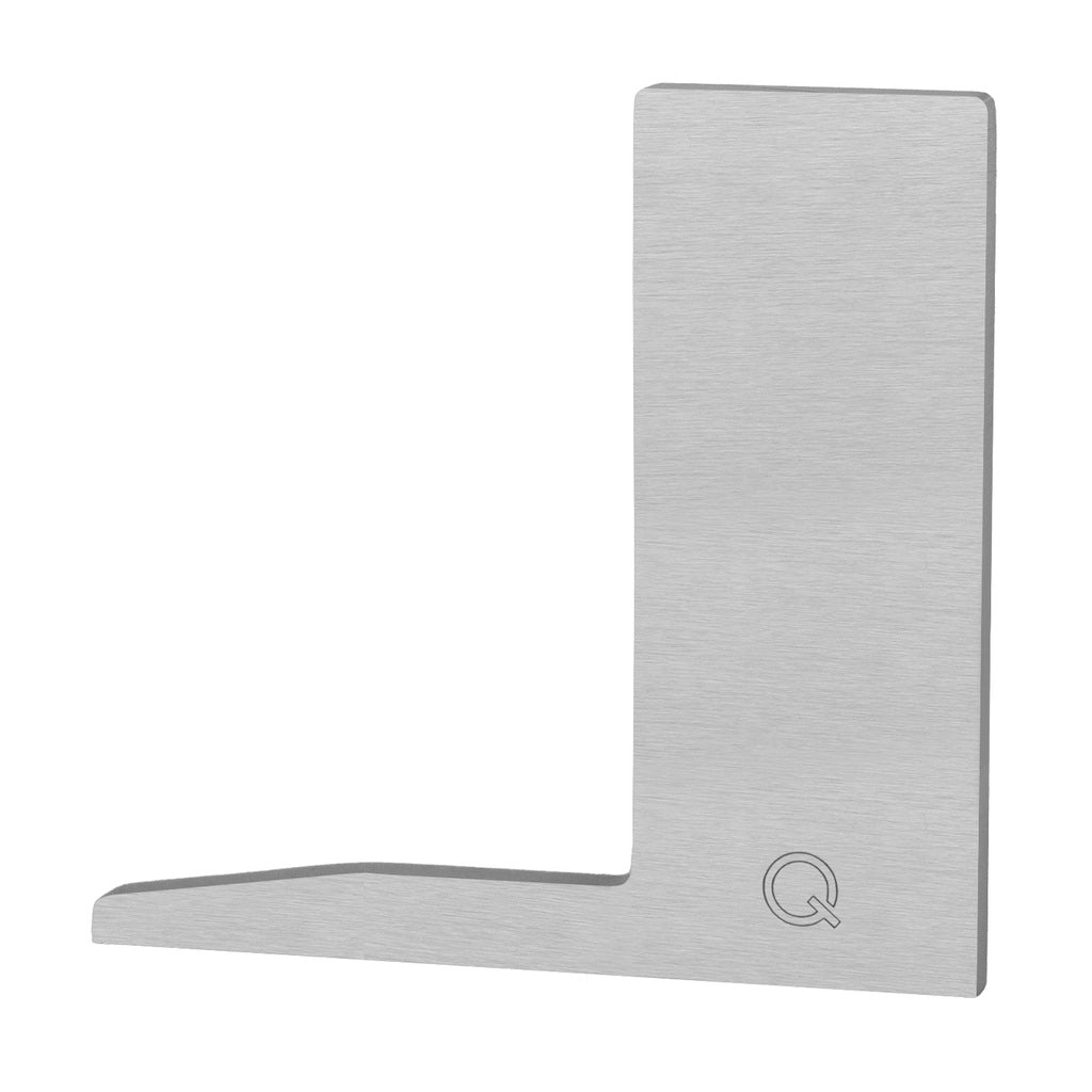 Q-railing EASY GLASS SLIM F Top Mount profilio aklė MOD 8022 kairė pusė, ner. plieno išvaizda (brushed, anodised)