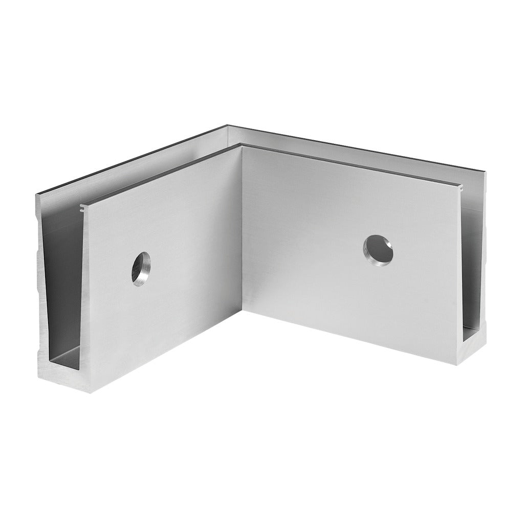 Q-railing EASY GLASS SLIM Fascia Mount profilio kampas MOD 8031 vidinis kampas, ner. plieno išvaizda (brushed, anodised)