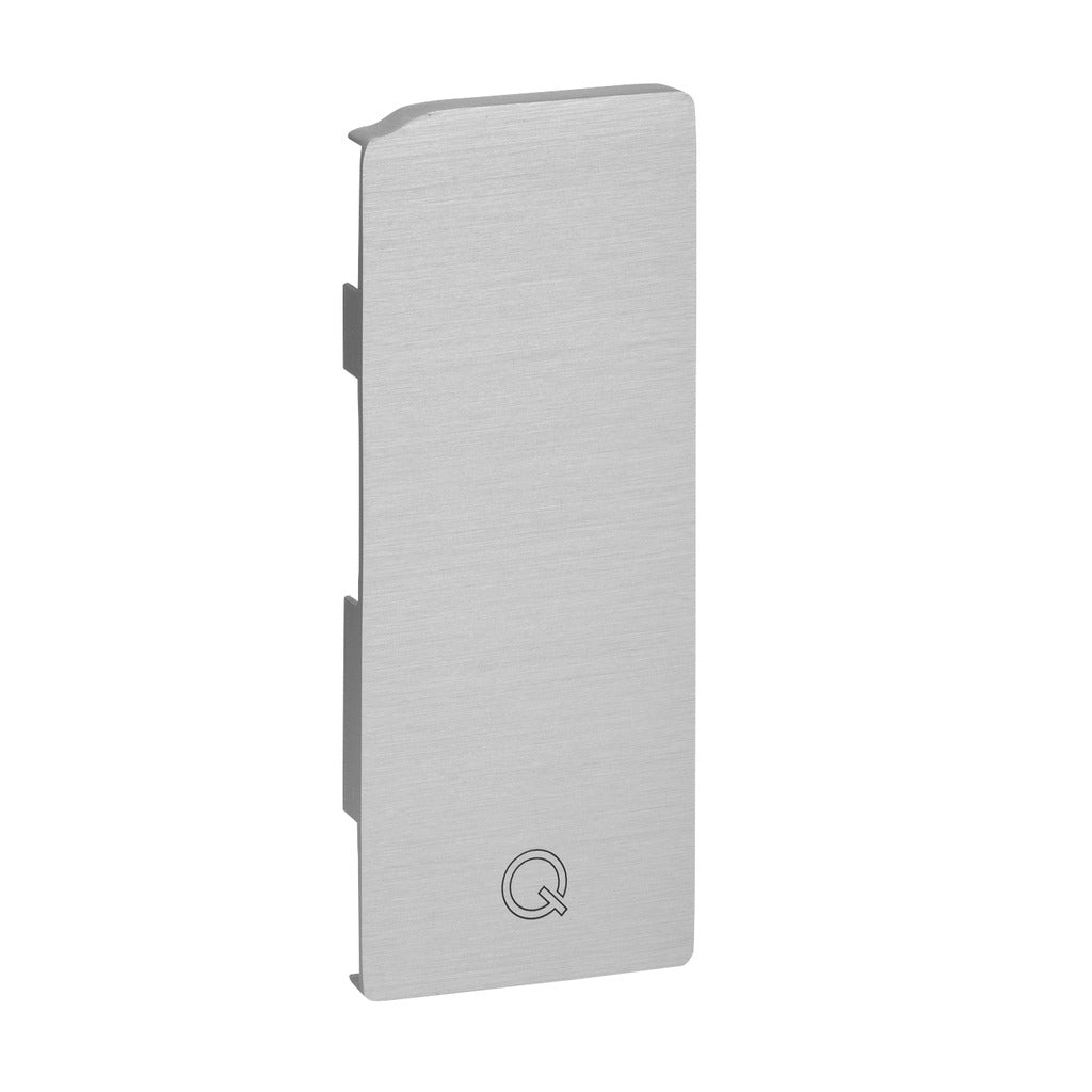 Q-railing EASY GLASS SLIM Fascia Mount profilio aklė MOD 8034 profiliui su dangteliu, kairė pusė, ner. plieno išvaizda (brushed, anodised)