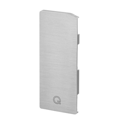 Q-railing EASY GLASS SLIM Fascia Mount profilio aklė MOD 8034 profiliui su dangteliu, dešinė pusė, ner. plieno išvaizda (brushed, anodised)