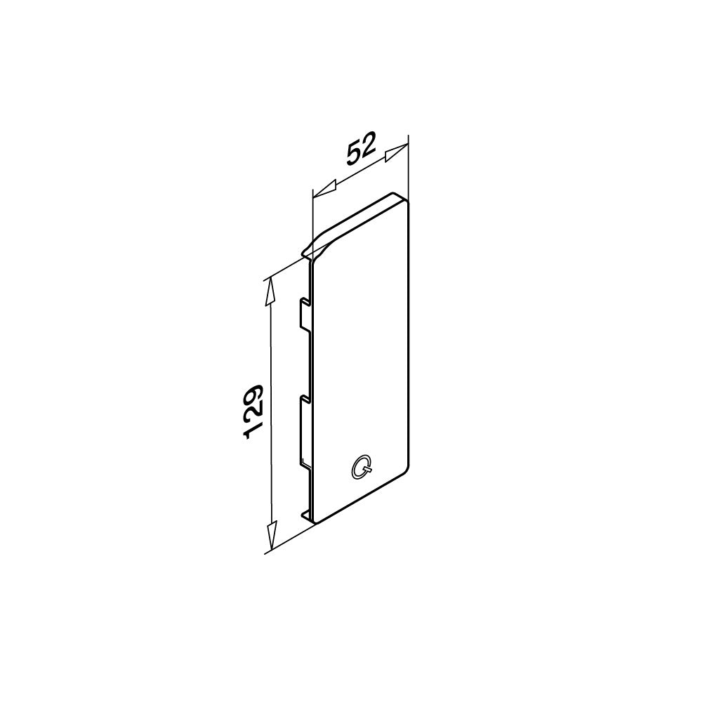 Q-railing EASY GLASS SLIM Fascia Mount profilio aklė MOD 8034