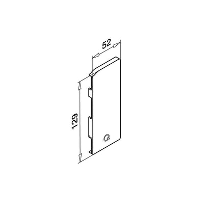 Q-railing EASY GLASS SLIM Fascia Mount profilio aklė MOD 8034