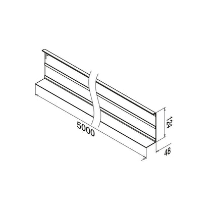 Q-railing EASY GLASS SLIM Fascia Mount profilio dangtelis MOD 8035