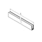 Q-railing EASY GLASS PRO Top Mount profilis MOD 8110 ilgis: 5000 mm, su skylėmis, ner. plieno išvaizda (brushed, anodised)