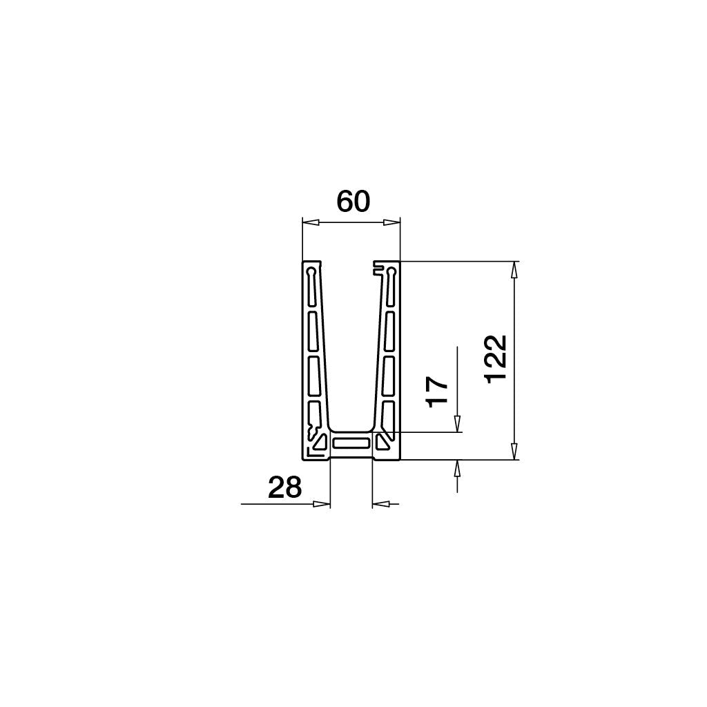 Q-railing EASY GLASS PRO Top Mount profilis MOD 8110