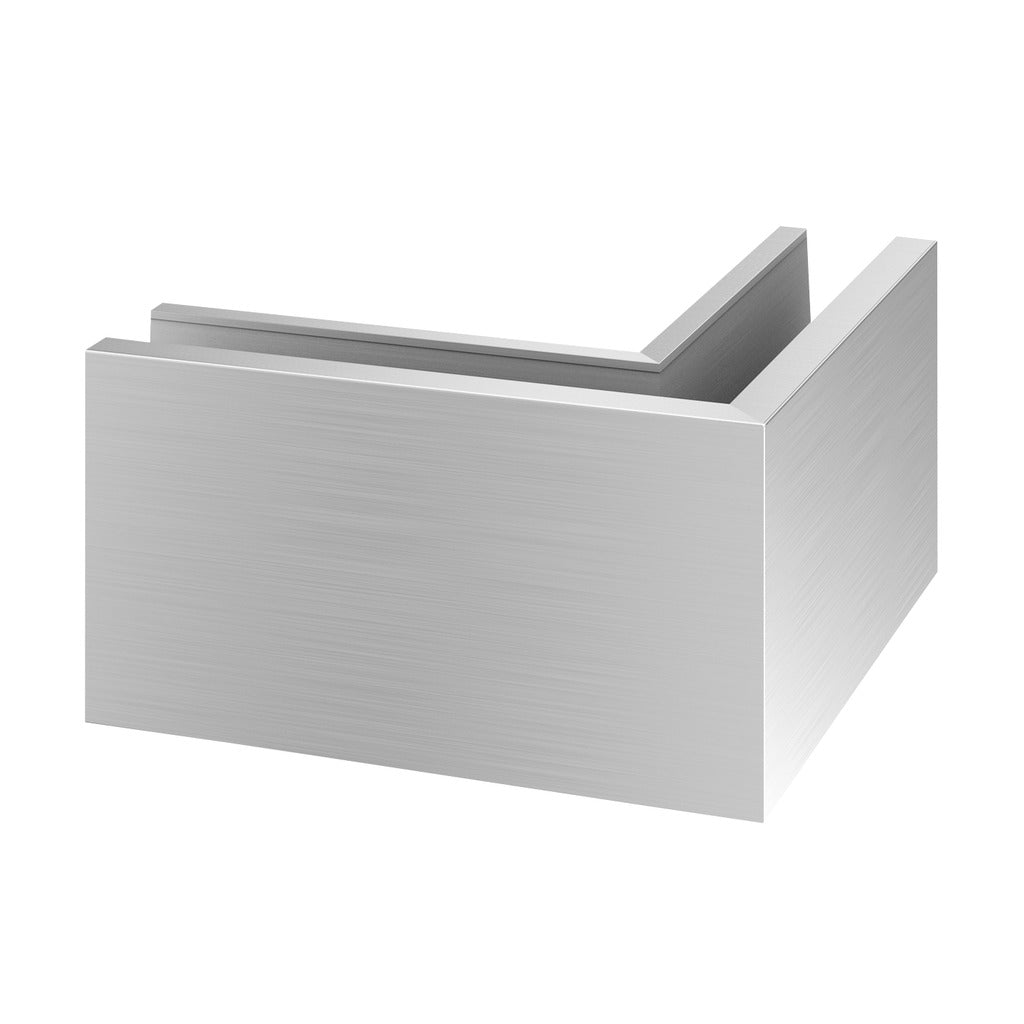 Q-railing EASY GLASS PRO Top Mount profilio kampas MOD 8111 išorinis kampas, ner. plieno išvaizda (brushed, anodised)
