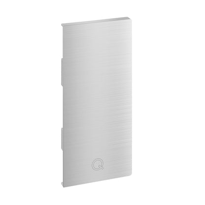 Q-railing EASY GLASS PRO Fascia Mount aklė MOD 8132 kairė pusė, ner. plieno išvaizda (brushed, anodised)