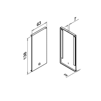 Q-railing EASY GLASS PRO Fascia Mount end cap MOD 8132