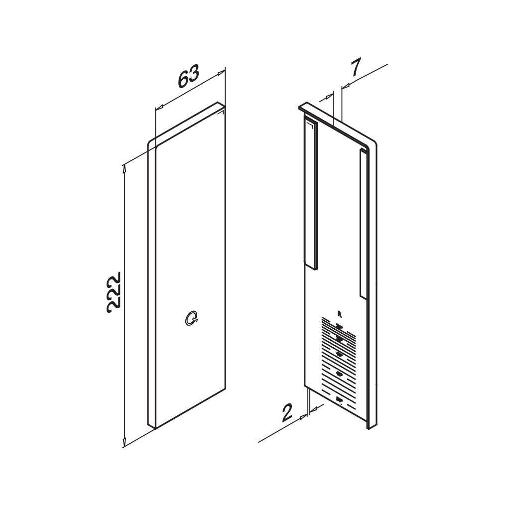 Q-railing EASY GLASS PRO Fascia Mount aklė MOD 8132 laiptams, dešinė pusė, ner. plieno išvaizda (brushed, anodised)