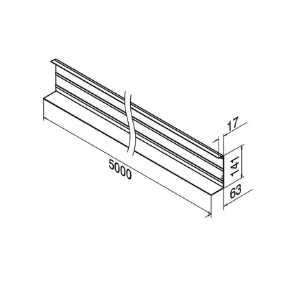 Q-railing EASY GLASS PRO Fascia Mount profilio dangtelis MOD 8135
