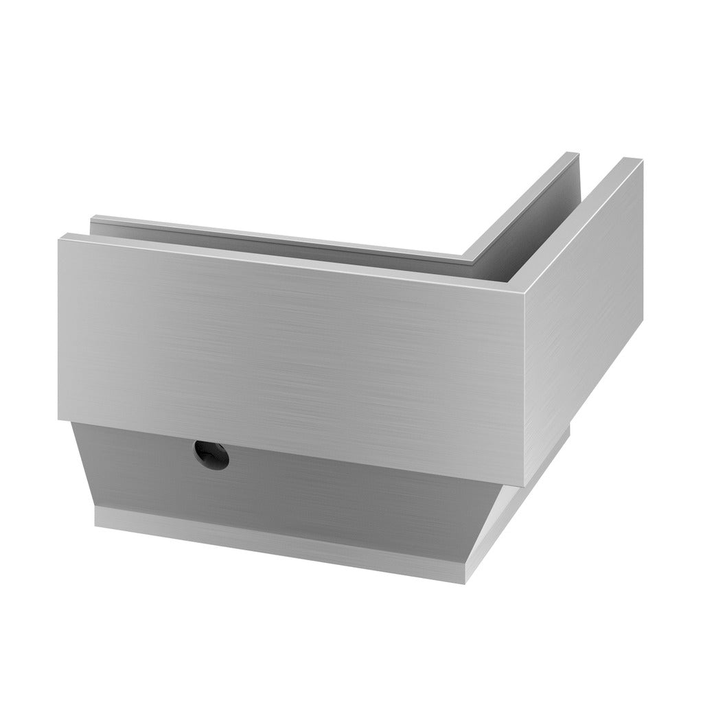 Q-railing EASY GLASS PRO Y Fascia Mount profilio kampas MOD 8141 išorinis kampas, ner. plieno išvaizda (brushed, anodised)