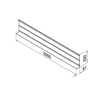 Q-railing EASY GLASS PRO Y Fascia Mount profilio dangtelis MOD 8145