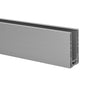 Aliuminio profilis stiklui Q-railing EASY GLASS SMART Top Mount MOD 8210 ilgis: 5000 mm, be skylių, 25µm anod. aliuminis, ner. plieno išvaizda (brushed, anodised)