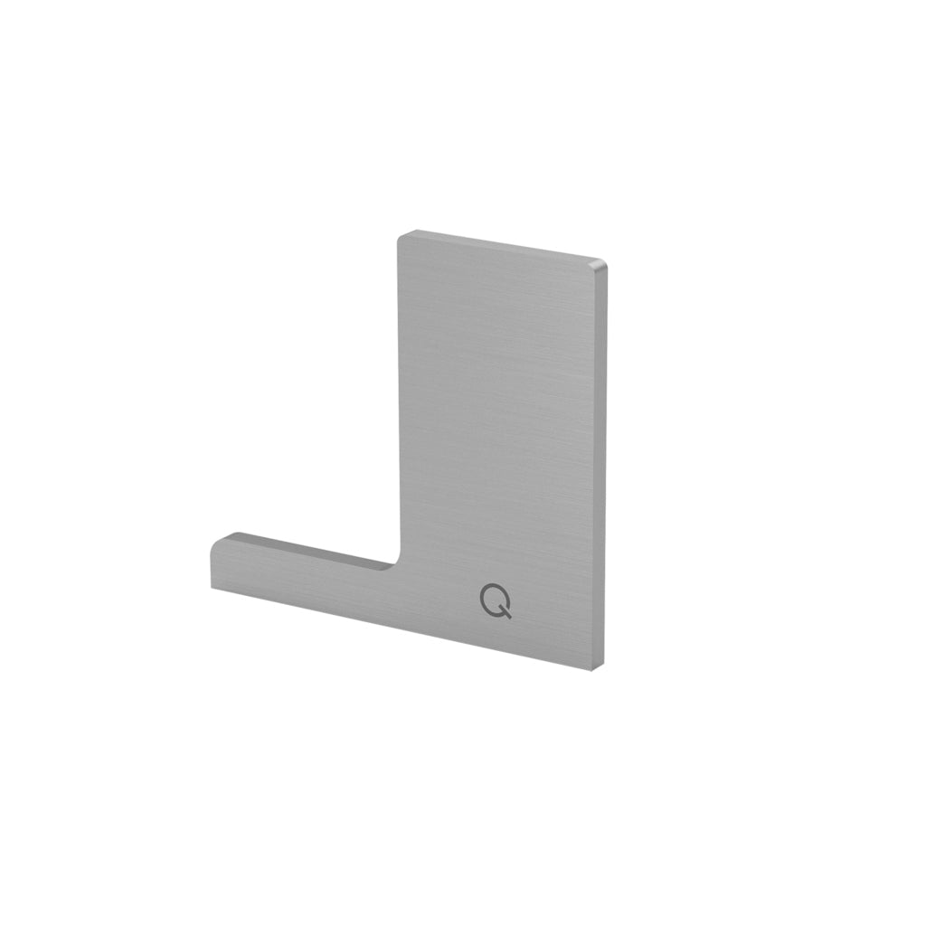 Q-railing EASY GLASS SMART F Profilio aklė MOD 8222 kairė, anod. aliuminis, ner. plieno išvaizda (brushed, anodised)