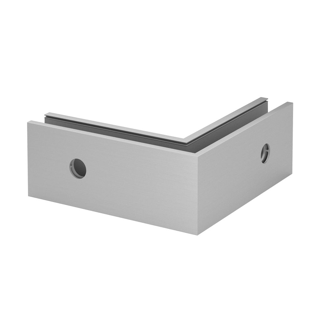 Q-railing EASY GLASS SMART Fascia Profilio kampas MOD 8231 išorinis kampas, anod. aliuminis, ner. plieno išvaizda (brushed, anodised)