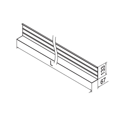 Q-railing EASY GLASS SMART profilio dangtelis MOD 8234 ilgis: 5000 mm, ner. plieno išvaizda (brushed, anodised)