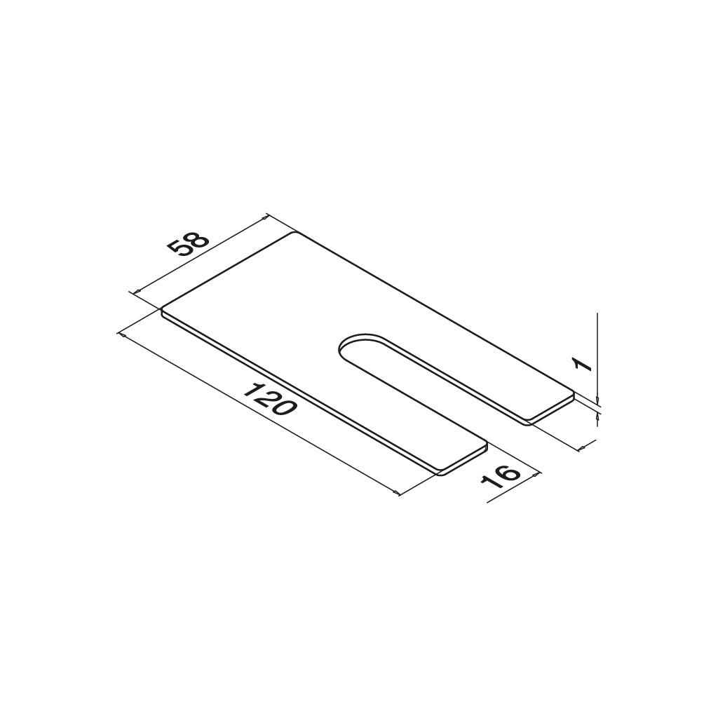 Q-railing EASY GLASS SMART Fascia profilio tarpinės MOD 8236 Storis: 1 mm