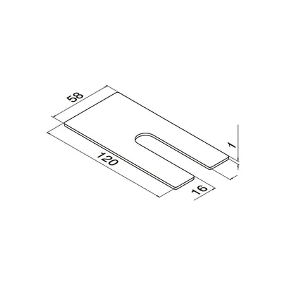 Q-railing EASY GLASS SMART Fascia profilio tarpinės MOD 8236 Storis: 1 mm