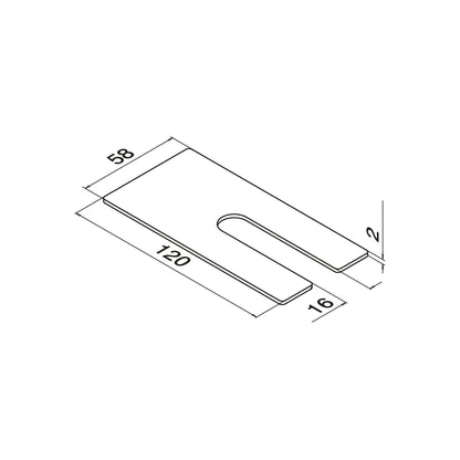 Q-railing EASY GLASS SMART Fascia profilio tarpinės MOD 8236 Storis: 2 mm