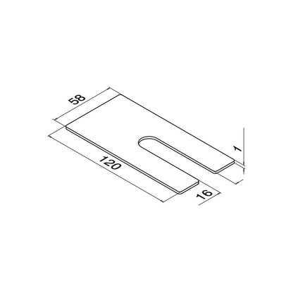 Q-railing EASY GLASS SMART Fascia profile spacers MOD 8236