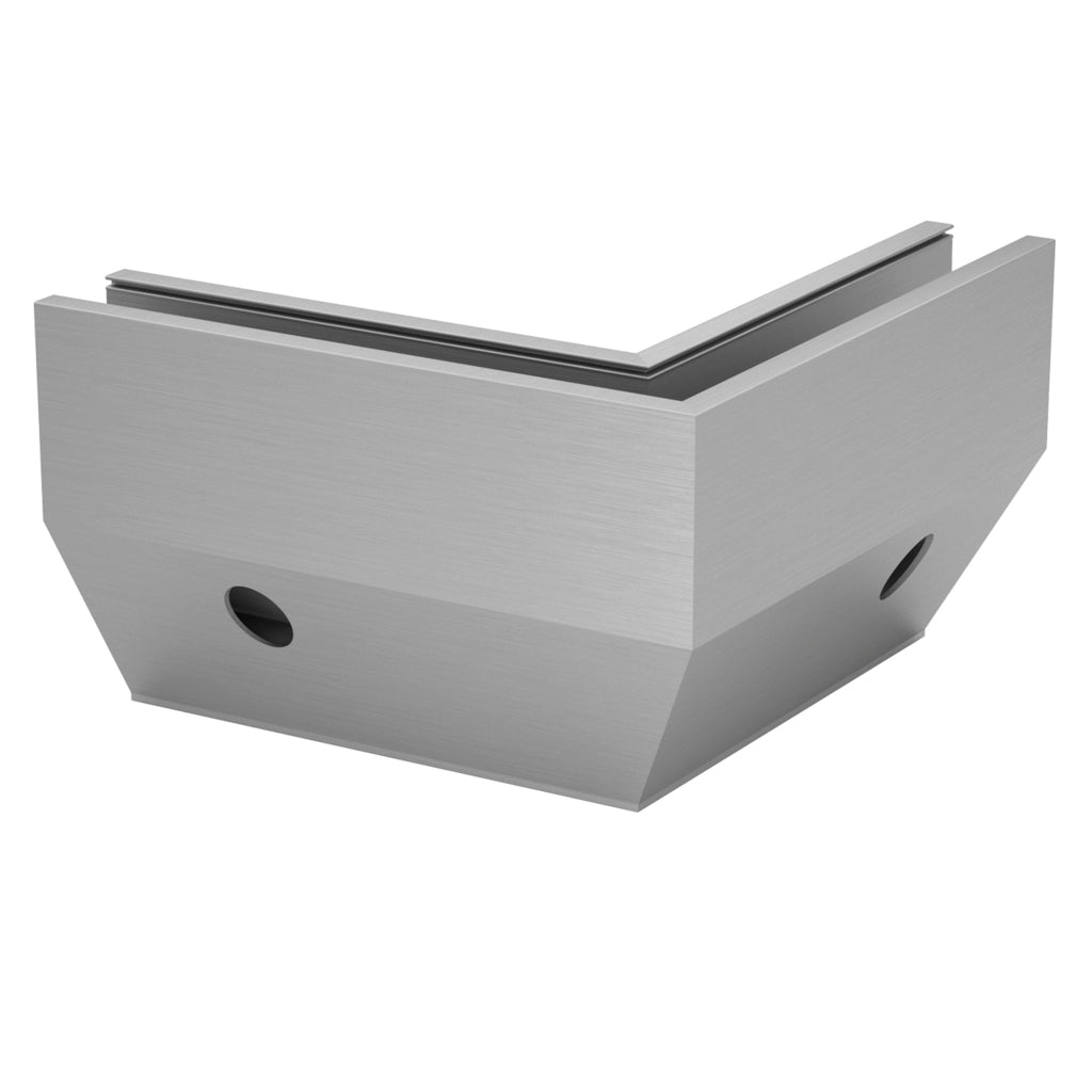 Q-railing EASY GLASS SMART Y Fascia Mount Profilio kampas MOD 8241 išorinis, ner. plieno išvaizda (brushed, anodised)