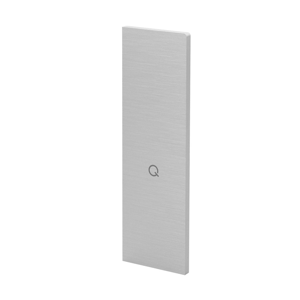 Q-railing EASY GLASS SMART Y Fascia Mount Profilio aklė MOD 8242 laiptų profiliui su dangteliu; kairė pusė, ner. plieno išvaizda (brushed, anodised)
